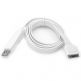 Flat USB Cable - плосък кабел за iPhone, iPad и iPod (бял) thumbnail