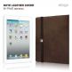 Elago Note Leather Cover - луксозен кожен калъф за iPad 2/3/4 (естествена кожа-ръчна изработка) thumbnail