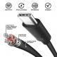 iLuv USB-C to USB-A Sync And Charge Cable - кабел за MacBook и устройства с USB-C порт (1 м) (черен) thumbnail 4