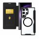 Кожен калъф, тип портфейл с отделение за кр. карти и Qi2 поддръжка за Samsung Galaxy S26 Ultra - 4smarts Urban Pro Flipcase (черен) thumbnail