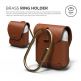 Elago Airpods Leather Case - кожен калъф (ествествена кожа) за Apple Airpods (кафяв) thumbnail 2