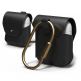 Elago Airpods Leather Case - кожен калъф (ествествена кожа) за Apple Airpods (черен) thumbnail