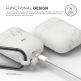 Elago Airpods Waterproof Hang Case - водоустойчив силиконов калъф с карабинер за Apple Airpods (фосфорициращ) thumbnail 3