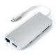 Satechi USB-C Multimedia Adapter - мултифункционален хъб за свързване на допълнителна периферия за MacBook Pro (сребрист) thumbnail 2