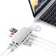 Satechi USB-C Multimedia Adapter - мултифункционален хъб за свързване на допълнителна периферия за MacBook Pro (сребрист) thumbnail 4