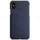 Bugatti Londra Case - велурен кейс за iPhone XS, iPhone X (син) thumbnail 2