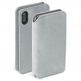 Krusell Broby 4 Card Slim Wallet Case - велурен калъф, тип портфейл за iPhone XS Max (сив) thumbnail