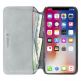 Krusell Broby 4 Card Slim Wallet Case - велурен калъф, тип портфейл за iPhone XS Max (сив) thumbnail 4
