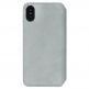 Krusell Broby 4 Card Slim Wallet Case - велурен калъф, тип портфейл за iPhone XS Max (сив) thumbnail 5