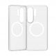  Хибриден удароустойчив кейс с MagSafe за Samsung Galaxy S26 Ultra - Benks Magnetic Crystal Case (бял-прозрачен) thumbnail 3