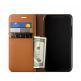 Verus Genuine Leather Diary Case - кожен калъф (естествена кожа), тип портфейл за iPhone XS Max (кафяв) thumbnail 2
