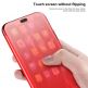 Baseus Touchable Case - силиконов (TPU) калъф, тип портфейл през който виждате информация от дисплея за iPhone XS Max (червен) thumbnail 4