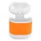 4smarts Wireless Charging Case - предпазен калъф за безжично зареждане за Apple Airpods (бял-оранжев) thumbnail
