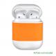 4smarts Wireless Charging Case - предпазен калъф за безжично зареждане за Apple Airpods (бял-оранжев) thumbnail 5