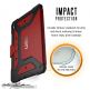 Urban Armor Gear Metropolis Folio Case - удароустойчив хибриден кейс от най-висок клас за iPad Pro 11 (2018) (червен-черен) thumbnail 7