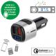 4smarts Media Assist Car Charger with FM Transmitter and Media-In - зарядно за кола (Quick Charge) с трансмитер, MicroSD карта и дисплей (черен) thumbnail