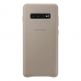 Samsung Leather Cover EF-VG975LJ - оригинален кожен калъф (естествена кожа) за Samsung Galaxy S10 Plus (сив) thumbnail