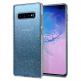 Spigen Liquid Crystal Glitter Case - тънък качествен слииконов (TPU) калъф за Samsung Galaxy S10 Plus (прозрачен) thumbnail 4