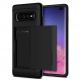Spigen Slim Armor CS Case - хибриден кейс с отделение за кр. карти и най-висока степен на защита за Samsung Galaxy S10 Plus (черен) thumbnail