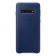 Samsung Leather Cover EF-VG973LN - оригинален кожен калъф (естествена кожа) за Samsung Galaxy S10 (тъмносин) thumbnail