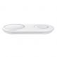 Samsung Wireless Charger Duo Pad EP-P5200TW - двойна поставка (пад) с Fast Charge 2.0 за безжично захранване за Samsung Galaxy S10, S9, и QI съвместими устройства (бял) thumbnail 2