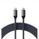 Satechi USB-C to USB-C Charging Cable 100W - USB-C към USB-C кабел за MacBook и устройства с USB-C порт (200 cm) (сив) thumbnail