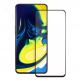 Eiger 3D Glass Edge to Edge Full Screen Tempered Glass - калено стъклено защитно покритие с извити ръбове за целия дисплея на Samsung Galaxy A80 (черен-прозрачен) thumbnail