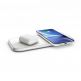 Zens Dual Wireless Charger Stand 10W with Power Supply ZEDC04W - двойна станция за безжично зареждане на Qi съвместими устройства (бял) thumbnail