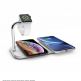 Zens Aluminium Dual Apple Watch 10W Wireless Charger ZEDC05W/00 - двойна станция за безжично зареждане на Qi съвместими устройства (бял) thumbnail 5