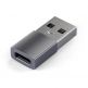 Satechi USB Male To USB-C Female Adapter - адаптер от USB мъжко към USB-C женско за мобилни устройства (тъмносив) thumbnail