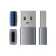 Satechi USB Male To USB-C Female Adapter - адаптер от USB мъжко към USB-C женско за мобилни устройства (тъмносив) thumbnail 4