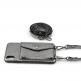 LAVAVIK Cross-Body Phone Purse - кожен калъф с портмоне и лента за врата за iPhone XS Max (сив) thumbnail 2