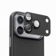 Предпазни стъклени лещи с цяла кевларна плочка за камерата на iPhone 17 Pro - Benks ArmorWarrior Aramid Lens Protector Tempered Glass 600D (карбон) thumbnail