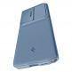 Тънък качествен силиконов (TPU) калъф с капак за камерата за Samsung Galaxy S26 Ultra - Spigen Optik Armor Case (син) thumbnail 7