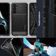 Тънък качествен силиконов (TPU) калъф за Samsung Galaxy A54 5G - Spigen Rugged Armor Case (черен) thumbnail 16