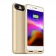 Mophie Juice Pack Air & Charging Base Bundle - удароустойчив кейс с вградена батерия 2420mAh с безжично зареждане и пад за безжично зареждане за iPhone 8 Plus, iPhone 7 Plus (златист) thumbnail