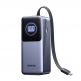 Външна батерия с USB-A и USB-C портове и вграден USB-C кабел - Ugreen PB723 Power Bank With Integrated USB-C Cable  20000 mAh 130W (тъмносив) thumbnail 2