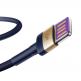 Baseus Cafule Quick Charge USB-C Cable - кабел с въжена оплетка и бързо зареждане за устройства с USB-C порт (100 см) (тъмносин) thumbnail 2