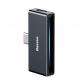 Baseus USB-C Male + 3.5mm Female Adapter L57 - пасивен адаптер USB-C към 3.5 мм. аудио изход и USB-C изход за устройства с USB-C порт (черен) thumbnail 4