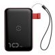Baseus Mini S Bracket 10W Wireless Charger 10000mAh - външна батерия USB и USB-C изходи и с технология за безжично зареждане (черен-червен) thumbnail 2