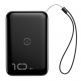 Baseus Mini S Bracket 10W Wireless Charger 10000mAh - външна батерия USB и USB-C изходи и с технология за безжично зареждане (черен) thumbnail 2