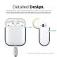 Elago Airpods Duo Silicone Case - силиконов калъф за Apple Airpods 2 with Wireless Charging Case (тъмносин-бял) thumbnail 7
