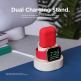 Elago Duo Charging Hub - силиконова поставка за зареждане на iPhone, Apple Watch и Apple AirPods (бяла) thumbnail 2