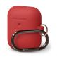 Elago Airpods Silicone Hang Case - силиконов калъф с карабинер за Apple Airpods 2 with Wireless Charging Case (червен) thumbnail