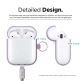 Elago Airpods Silicone Hang Case - силиконов калъф с карабинер за Apple Airpods 2 with Wireless Charging Case (лилав) thumbnail 6