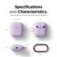 Elago Airpods Silicone Hang Case - силиконов калъф с карабинер за Apple Airpods 2 with Wireless Charging Case (лилав) thumbnail 7