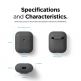 Elago Airpods Silicone Case - силиконов калъф за Apple Airpods 2 with Wireless Charging Case (тъмносив) thumbnail 4