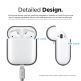 Elago Airpods Silicone Case - силиконов калъф за Apple Airpods 2 with Wireless Charging Case (тъмносив) thumbnail 7