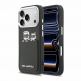 Дизайнерски кожен кейс с отделение за карти за iPhone 17 Pro - Karl Lagerfeld PU Karl and Choupette Print And Card Slot Case (черен) thumbnail