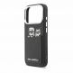 Дизайнерски кожен кейс с отделение за карти за iPhone 17 Pro - Karl Lagerfeld PU Karl and Choupette Print And Card Slot Case (черен) thumbnail 6